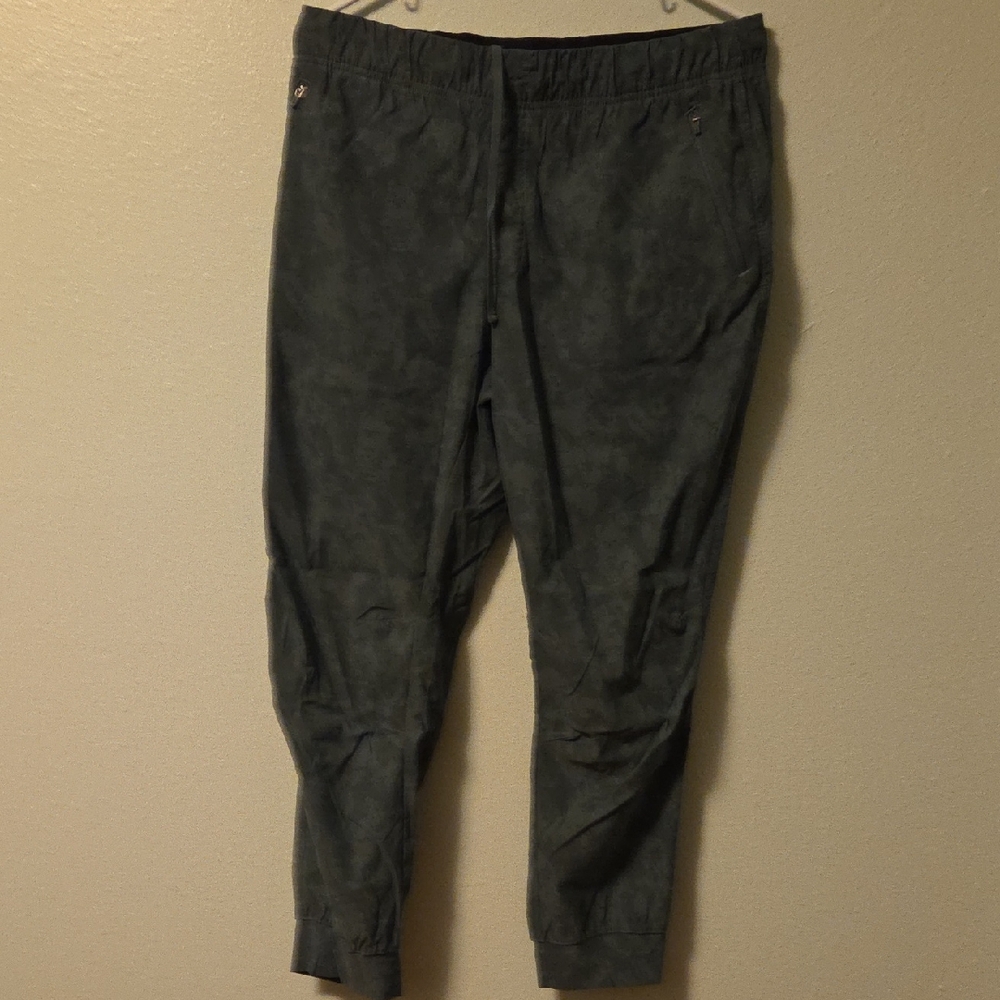 Womens Green/Gray Hiking Pants Jogger Style Size 14